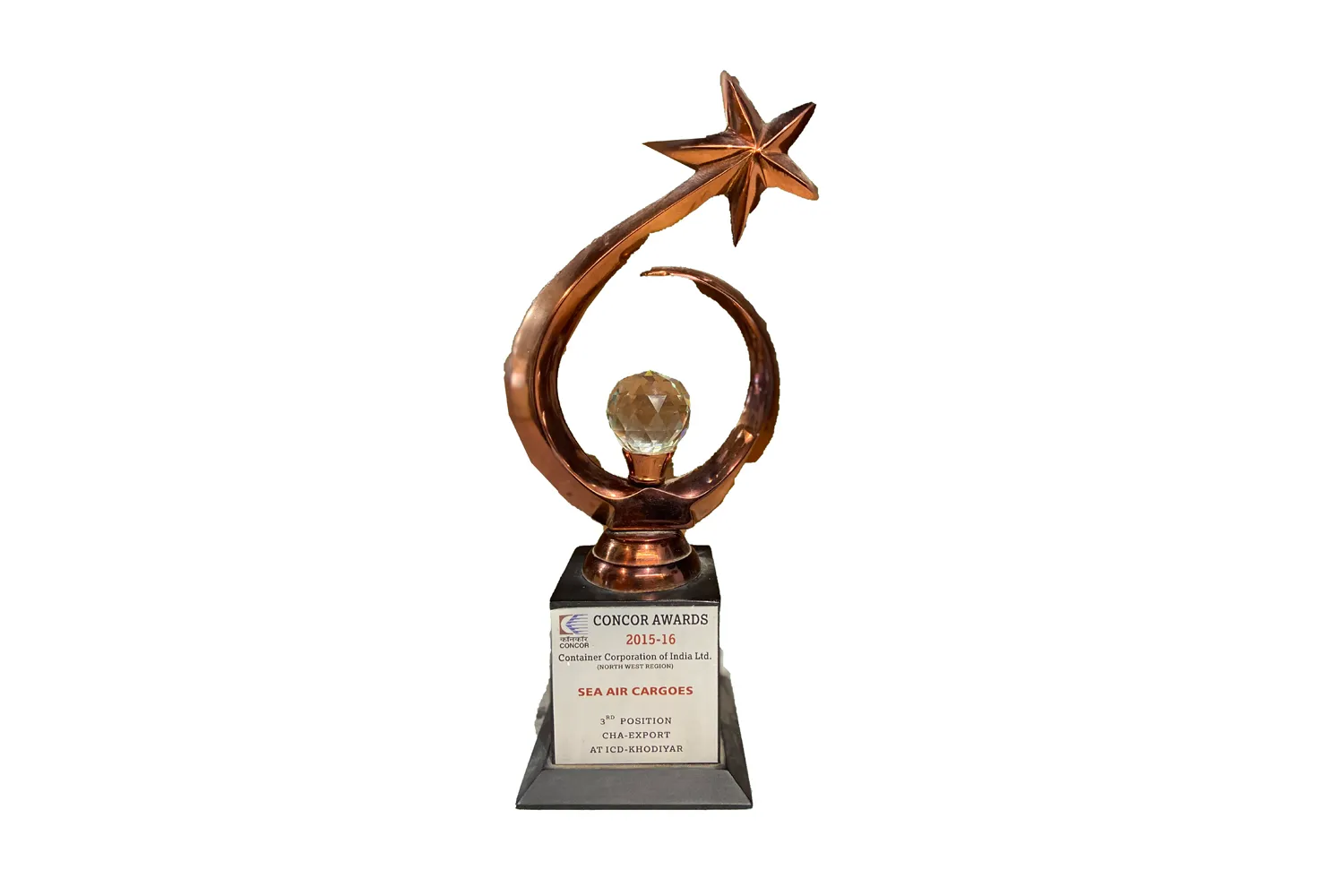 CONCOR Awards 2015–16 — Container Corporation of India Ltd., awarded to Sea Air Cargoes
